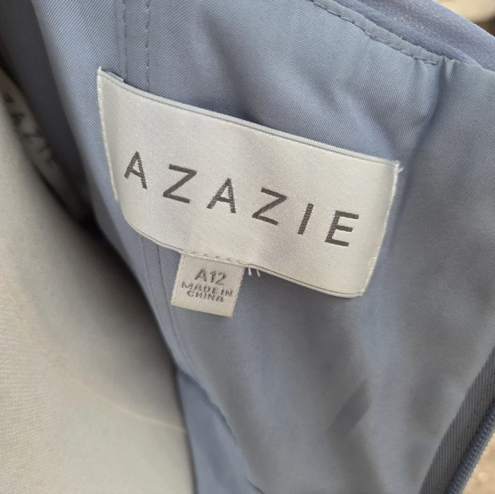 Azazie Blue‎ Halter Maxi Gown - Bridesmaid Dress For Wedding - Picture 6 of 6